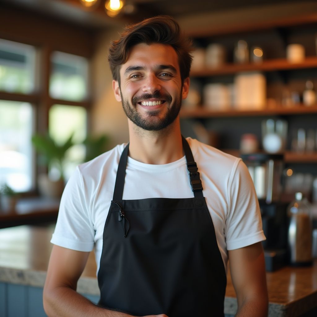Portrait of Alex Morgan, Café Owner